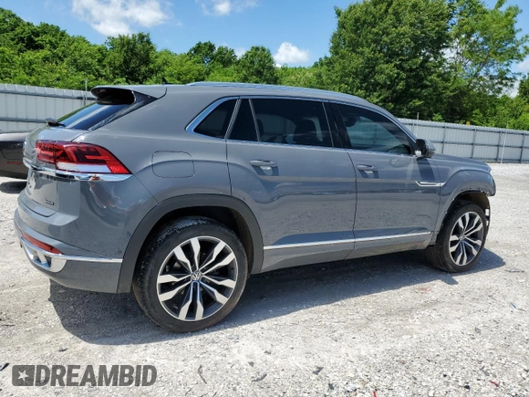 2023 Volkswagen Atlas SEL Premium R-Line z VIN 1V2FE2CA2PC207606, wystawiony jako Copart lot #55143205 z przebiegiem 35 704 mil mil oraz Szkoda całkowita • Salvage title. Historia ofert i sprzedaży dostępna na DreamBid. Obrazek 3.