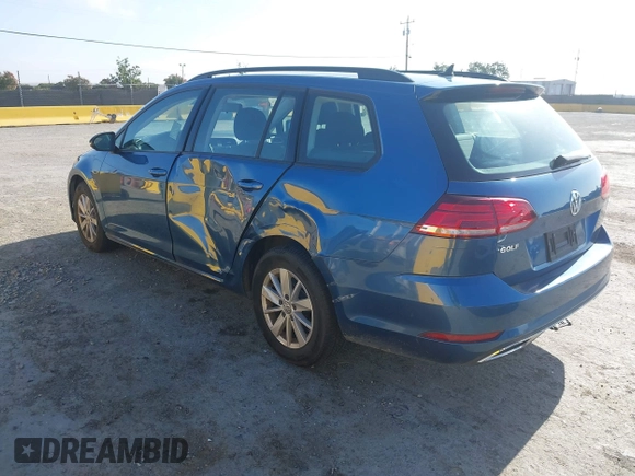 2019 Volkswagen Golf S z VIN 3VWY57AU6KM515323, wystawiony jako IAAI lot #42397800 z przebiegiem 54 612 mil mil oraz . Historia ofert i sprzedaży dostępna na DreamBid. Obrazek 3.