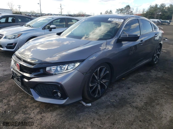 2018 Honda Civic Si Sedan with VIN 2HGFC1E56JH705752, listed as a Copart auction lot 50153765 with NaN miles and Salvage Title. Bid and sale history available at carsss.com. Image 1.