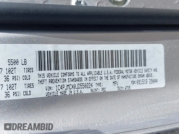 2018 Jeep Cherokee Latitude с VIN 1C4PJMCX0JD550224, выставлен на аукционе IAAI как лот 42181466 с пробегом 107 944 миль миль и . История ставок и продаж доступна на DreamBid. Изображение 9.