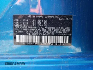 2021 Subaru Impreza с VIN 4S3GKAB69M3603257, выставлен на аукционе Copart как лот 53660645 с пробегом 62 559 миль миль и Списание • Salvage title. История ставок и продаж доступна на DreamBid. Изображение 12.