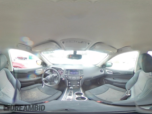 2017 Nissan Pathfinder SV with VIN 5N1DR2MM3HC614854, listed as a Copart auction lot 44518815 with 132,454 mi miles and Salvage title. Bid and sale history available at DreamBid. Image 16.