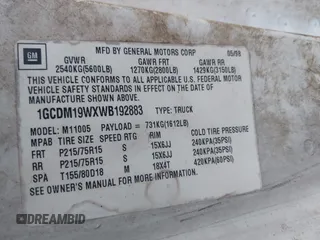 1998 Chevrolet Astro Cargo z VIN 1GCDM19WXWB192883, wystawiony jako IAAI lot #42538209 z przebiegiem 162 623 mil mil oraz . Historia ofert i sprzedaży dostępna na DreamBid. Obrazek 9.