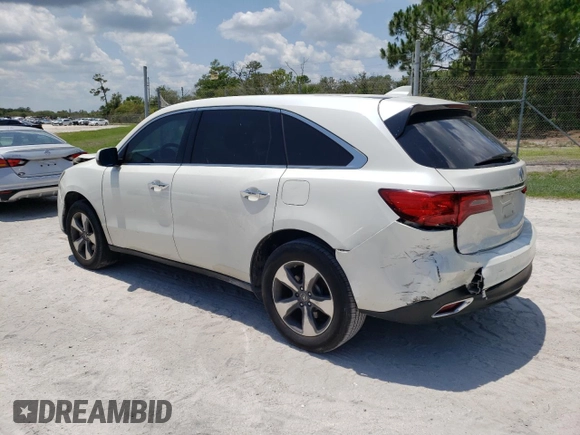 2016 Acura MDX with VIN 5FRYD3H26GB017121, listed as a Copart auction lot 51688653 with 163,867 mi miles. Bid and sale history available at carsss.com. Image 2.