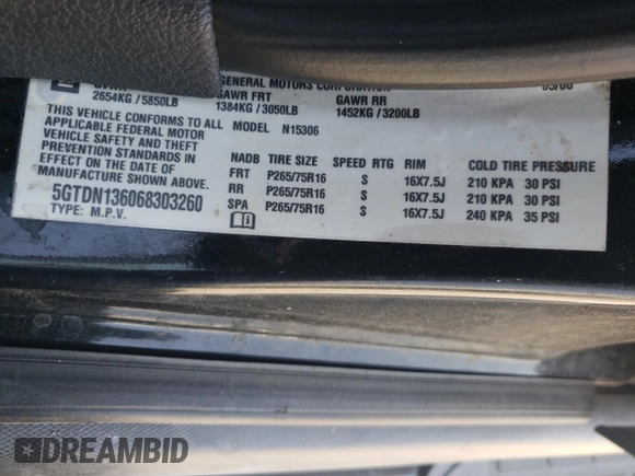 2006 Hummer H3 with VIN 5GTDN136068303260, listed as a Copart auction lot 66730334 with 0 mi miles and Salvage Title. Bid and sale history available at carsss.com. Image 12.