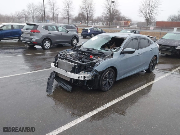 2019 Honda Civic Hatchback EX-L with VIN SHHFK7H89KU422603, listed as a IAAI auction lot 41546314 with 53,381 mi miles. Bid and sale history available at carsss.com. Image 18.