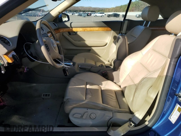 2006 Audi A4 3.0L with VIN WAUDT48H36K008081, listed as a Copart auction lot 76512014 with 0 mi miles and Salvage Title. Bid and sale history available at carsss.com. Image 7.