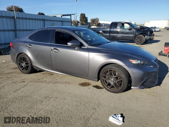 2016 Lexus IS 350 with VIN JTHBE1D27G5026974, listed as a Copart auction lot 50583985 with 105,843 mi miles and Salvage title. Bid and sale history available at DreamBid. Image 4.