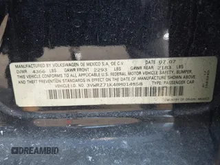 2008 Volkswagen Jetta SE z VIN 3VWRZ71K48M014558, wystawiony jako IAAI lot #41685615 z przebiegiem Nie podano mil oraz . Historia ofert i sprzedaży dostępna na DreamBid. Obrazek 9.