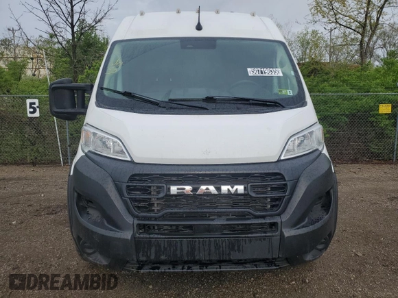 2023 Ram ProMaster Cargo with VIN 3C6LRVDG6PE563926, listed as a Copart auction lot 50719635 with 45,566 mi miles and Clean Title. Bid and sale history available at carsss.com. Image 5.