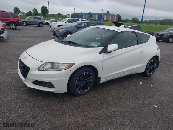 2014 Honda CR-Z EX with VIN JHMZF1D64ES000930, listed as a IAAI auction lot 39418573 with 118,799 mi miles. Bid and sale history available at carsss.com. Image 2.