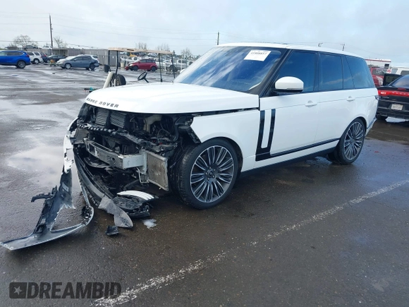 2022 Land Rover Range Rover Westminster z VIN SALGS2RU0NA464488, wystawiony jako IAAI lot #41808857 z przebiegiem 46 031 mil mil oraz . Historia ofert i sprzedaży dostępna na DreamBid. Obrazek 2.