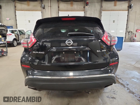 2017 Nissan Murano SL z VIN 5N1AZ2MH9HN158188, wystawiony jako Copart lot #58381815 z przebiegiem 126 272 mil mil oraz Szkoda całkowita • Salvage title. Historia ofert i sprzedaży dostępna na DreamBid. Obrazek 6.