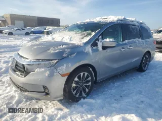 2024 Honda Odyssey EX-L with VIN 5FNRL6H62RB043232, listed as a Copart auction lot 87772175 with 22,130 mi miles and Salvage Title. Bid and sale history available at DreamBid. Image 1.