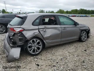 2020 Hyundai Elantra GT N Line with VIN KMHH55LC2LU146254, listed as a Copart auction lot 59565704 with 47,049 mi miles and Non Repairable. Bid and sale history available at carsss.com. Image 3.
