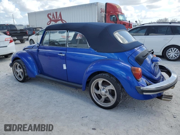 1979 Volkswagen Beetle with VIN 1592001349, listed as a Copart auction lot 76376084 with 27,250 mi miles and Salvage Title. Bid and sale history available at DreamBid. Image 2.