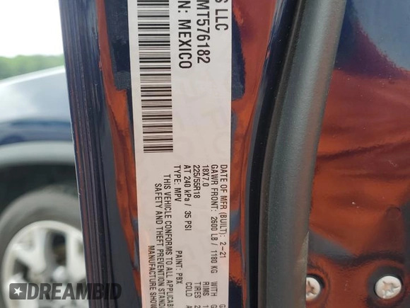 2021 Jeep Compass Limited с VIN 3C4NJDCB5MT576182, выставлен на аукционе Copart как лот 59787465 с пробегом 21 407 миль миль и Списание • Salvage title. История ставок и продаж доступна на DreamBid. Изображение 13.
