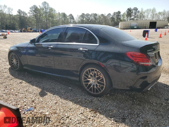 2017 Mercedes-Benz C 63 AMG with VIN 55SWF8GB6HU201220, listed as a Copart auction lot 51231385 with 138,939 mi miles and Salvage title. Bid and sale history available at DreamBid. Image 2.