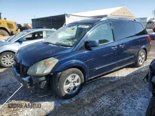 2007 Nissan Quest with VIN 5N1BV28U07N124145, listed as a Copart auction lot 46086575 with 155,329 mi miles and Salvage Title. Bid and sale history available at carsss.com. Image 1.