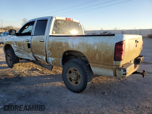 2007 Dodge Ram 2500 SLT with VIN 3D7KS28A17G796037, listed as a Copart auction lot 42055675 with 0 mi miles and Salvage Title. Bid and sale history available at carsss.com. Image 2.