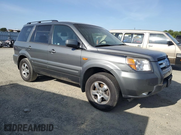 2008 Honda Pilot EX-L with VIN 5FNYF18558B005554, listed as a Copart auction lot 53921465 with 255,166 mi miles and Salvage Title. Bid and sale history available at DreamBid. Image 4.