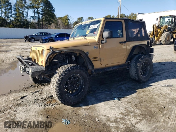 2013 Jeep Wrangler Sport with VIN 1C4AJWAG5DL638636, listed as a Copart auction lot 45197865 with 127,587 mi miles and Salvage title. Bid and sale history available at DreamBid. Image 1.