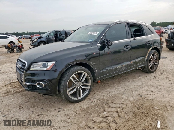 2014 Audi SQ5 Premium Plus z VIN WA1CGAFP8EA088536, wystawiony jako Copart lot #58494075 z przebiegiem 56 857 mil mil oraz Szkoda całkowita • Salvage title. Historia ofert i sprzedaży dostępna na DreamBid. Obrazek 1.