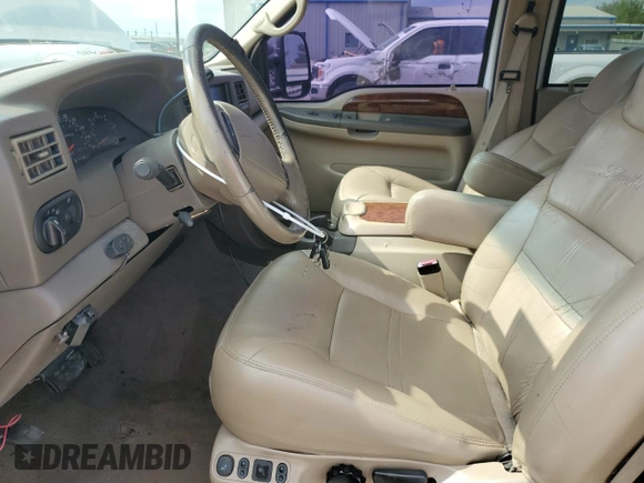 2000 Ford Excursion Limited with VIN 1FMNU43S6YED08749, listed as a Copart auction lot 59393695 with 973,920 mi miles and Clean title. Bid and sale history available at DreamBid. Image 7.