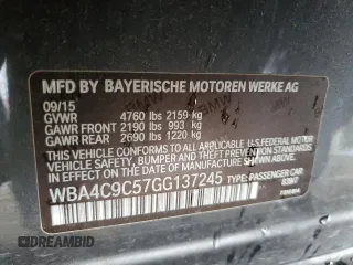 2016 BMW 4 Series 428i xDrive z VIN WBA4C9C57GG137245, wystawiony jako Copart lot #50944415 z przebiegiem 101 740 mil mil oraz Szkoda całkowita • Salvage title. Historia ofert i sprzedaży dostępna na DreamBid. Obrazek 12.