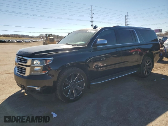 2015 Chevrolet Suburban LTZ with VIN 1GNSKKKC2FR634654, listed as a Copart auction lot 50337415 with 150,255 mi miles and Salvage Title. Bid and sale history available at DreamBid. Image 1.