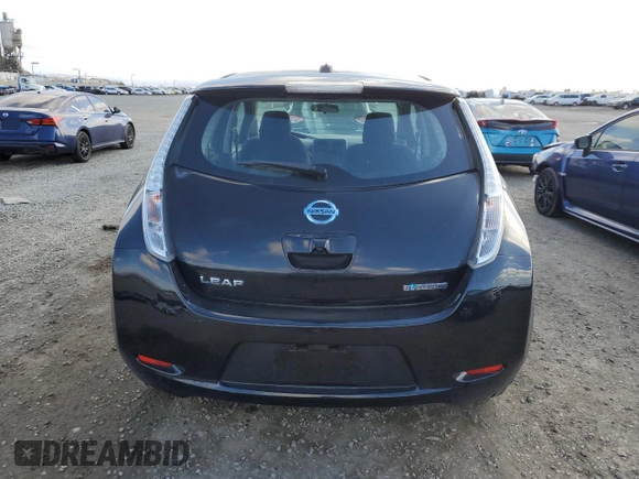 2015 Nissan LEAF S with VIN 1N4AZ0CPXFC334701, listed as a Copart auction lot 47689535 with 0 mi miles and Non Repairable. Bid and sale history available at carsss.com. Image 6.