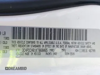 2019 Dodge Journey SE Value with VIN 3C4PDCAB1KT868065, listed as a IAAI auction lot 41642318 with 97,735 mi miles and . Bid and sale history available at DreamBid. Image 9.