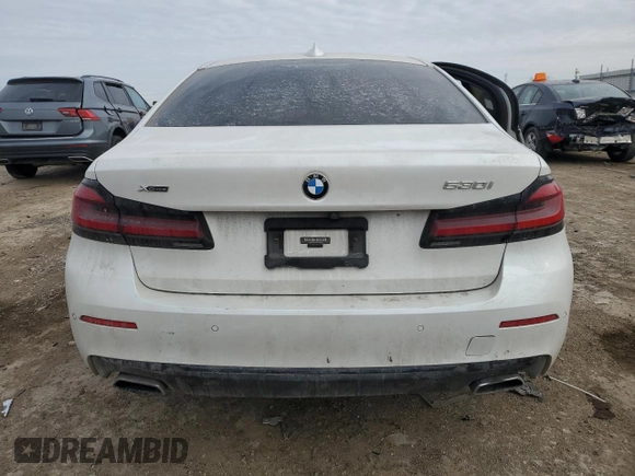 2021 BMW 5 Series 530i xDrive with VIN WBA13BJ00MWX25684, listed as a Copart auction lot 89395415 with 74,907 mi miles and Salvage Title. Bid and sale history available at DreamBid. Image 6.