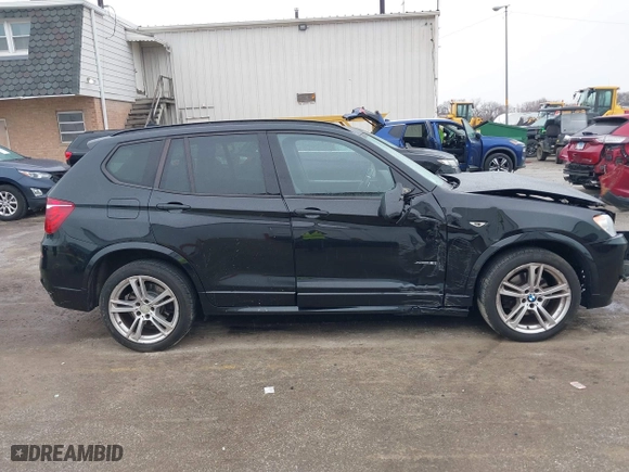 2013 BMW X3 xDrive28i with VIN 5UXWX9C54D0D02299, listed as a IAAI auction lot 41731353 with 105,066 mi miles. Bid and sale history available at carsss.com. Image 14.