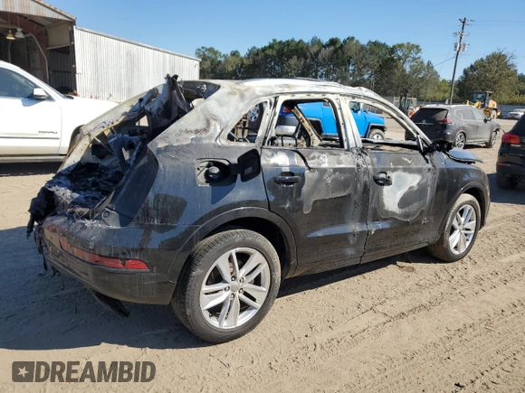 2017 Audi Q3 Premium with VIN WA1BCCFS4HR015953, listed as a Copart auction lot 75242954 with 0 mi miles and Salvage Title. Bid and sale history available at carsss.com. Image 3.