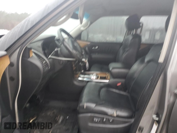 2012 Infiniti QX56 8-passenger with VIN JN8AZ2ND5C9715426, listed as a Copart auction lot 44951355 with 0 mi miles and Salvage Title. Bid and sale history available at carsss.com. Image 7.