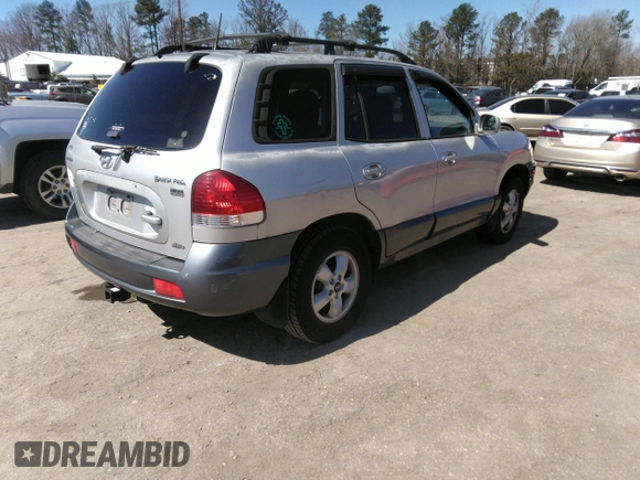 2005 Hyundai Santa Fe GLS with VIN KM8SC73E25U884390, listed as a IAAI auction lot 41824089 with 127,570 mi miles. Bid and sale history available at carsss.com. Image 4.