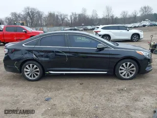 2015 Hyundai Sonata 2.4L Sport with VIN 5NPE34AF7FH074244, listed as a IAAI auction lot 41063318 with 111,227 mi miles. Bid and sale history available at carsss.com. Image 13.