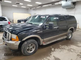 2000 Ford Excursion Limited с VIN 1FMNU43S1YEE15529, выставлен на аукционе Copart как лот 81999954 с пробегом 197 353 миль миль и Чистый • Clean title. История ставок и продаж доступна на DreamBid. Изображение 1.