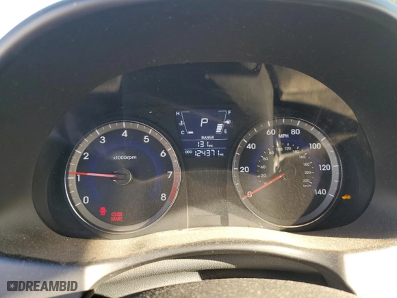 2013 Hyundai Accent GL with VIN KMHCT5AE0DU096122, listed as a Copart auction lot 41841885 with 124,371 mi miles and Salvage Title. Bid and sale history available at carsss.com. Image 9.
