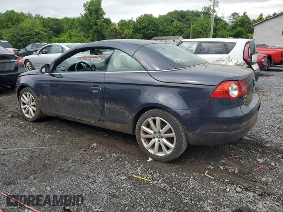 2007 Volkswagen Eos 2.0T with VIN WVWFA71F17V000623, listed as a Copart auction lot 54840164 with 135,617 mi miles and Salvage Title. Bid and sale history available at DreamBid. Image 2.