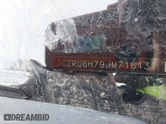 2018 Honda HR-V EX-L Navi with VIN 3CZRU6H79JM716131, listed as a IAAI auction lot 41647161 with 1 mi miles. Bid and sale history available at carsss.com. Image 9.