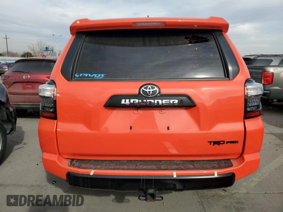 2023 Toyota 4Runner TRD Pro with VIN JTELU5JR4P6140079, listed as a Copart auction lot 42431125 with 22,979 mi miles and Salvage title. Bid and sale history available at DreamBid. Image 6.