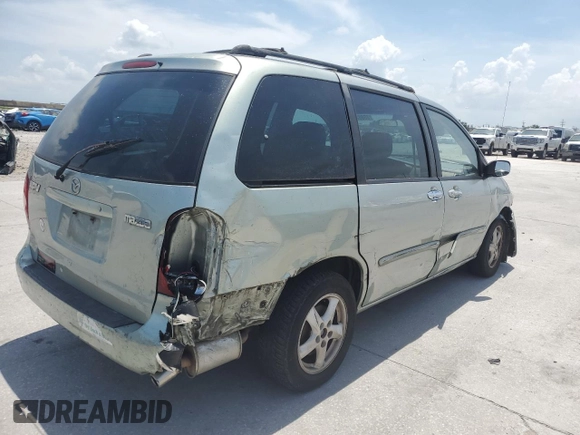 2003 Mazda MPV LX with VIN JM3LW28AX30369643, listed as a Copart auction lot 65802104 with 146,052 mi miles and Salvage Title. Bid and sale history available at carsss.com. Image 3.