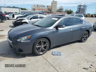 2013 Nissan Maxima SV with VIN 1N4AA5AP5DC805223, listed as a Copart auction lot 62134515 with 92,099 mi miles and Salvage title. Bid and sale history available at DreamBid. Image 1.