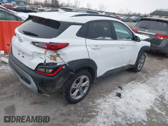 2022 Hyundai Kona SEL with VIN KM8K3CAB3NU786387, listed as a IAAI auction lot 41412502 with 14,348 mi miles. Bid and sale history available at carsss.com. Image 4.