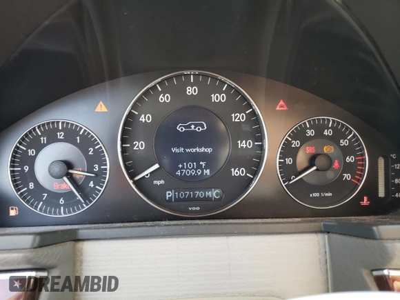 2005 Mercedes-Benz E 500 with VIN WDBUH83J85X167037, listed as a Copart auction lot 65275293 with 107,170 mi miles and Salvage Title. Bid and sale history available at carsss.com. Image 9.