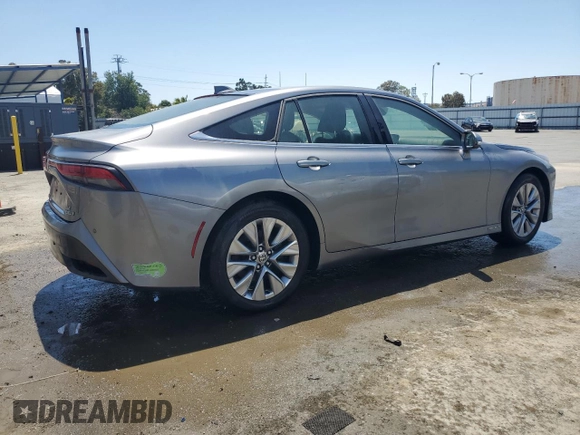 2022 Toyota Mirai XLE with VIN JTDAAAAA6NA007342, listed as a Copart auction lot 60264625 with 27,410 mi miles and Salvage title. Bid and sale history available at DreamBid. Image 3.