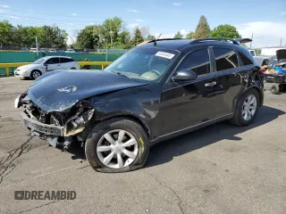 2005 Infiniti FX with VIN JNRAS08W25X212257, listed as a Copart auction lot 60644445 with 209,008 mi miles and Salvage title. Bid and sale history available at DreamBid. Image 1.