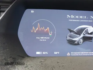 2020 Tesla Model X P90D with VIN 5YJXCDE4XLF296255, listed as a IAAI auction lot 42087953 with 45,411 mi miles. Bid and sale history available at carsss.com. Image 16.